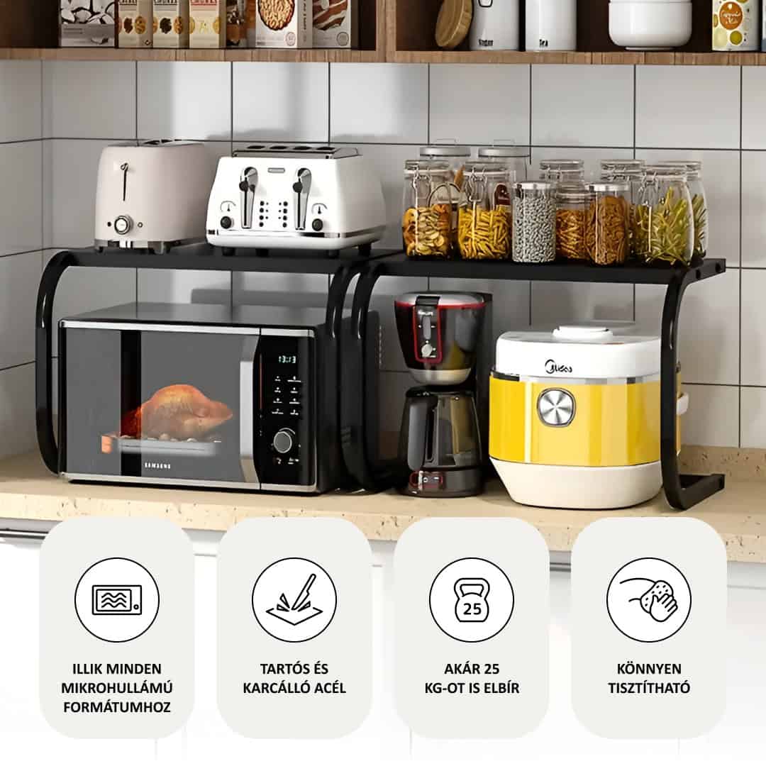 Countertop Shelf Two-Tier Tool-Free 55 Lb Capacity