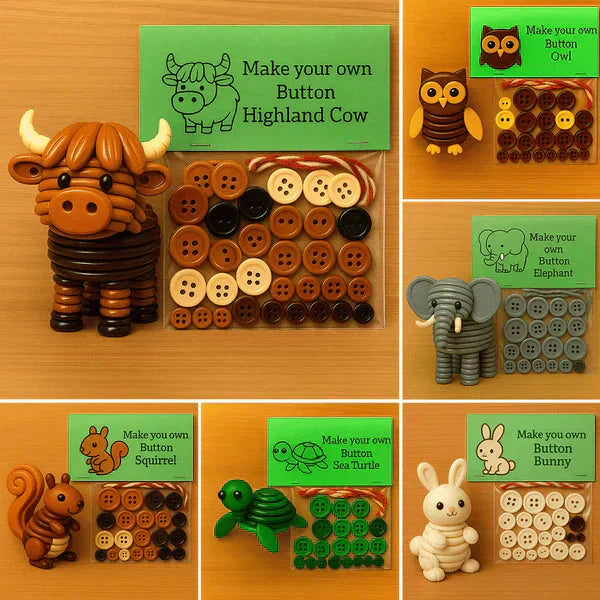 Craft Kit Animal Motifs Buttons & Thread