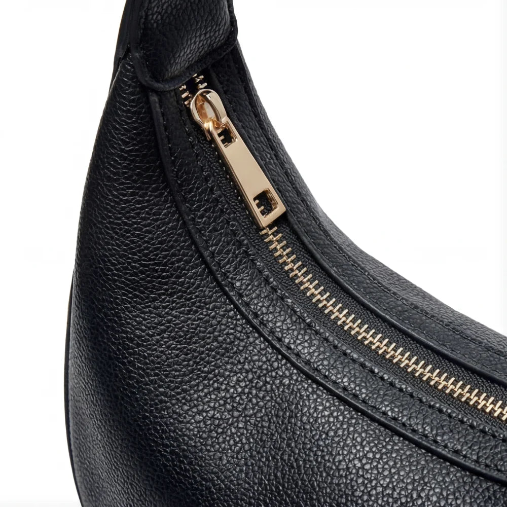 Crescent Shoulder Bag Three Carrying Styles Soft Faux Leather
