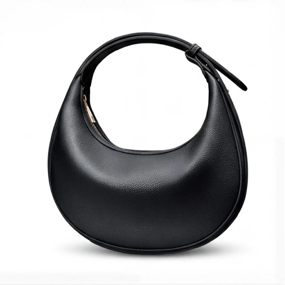 Crescent Shoulder Bag Three Carrying Styles Soft Faux Leather