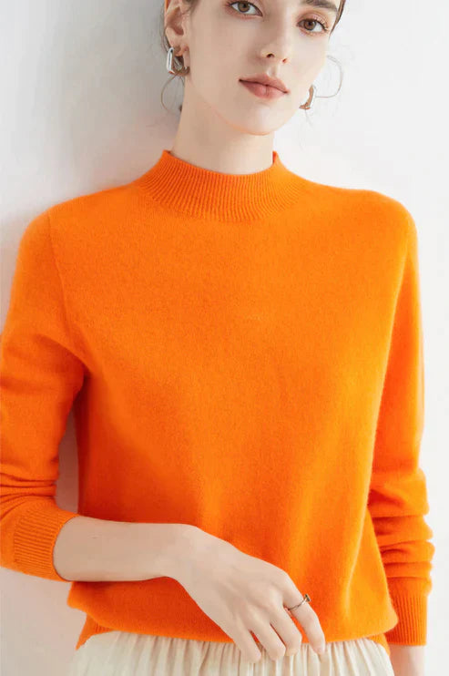 Crew Neck Sweater Slim Fit Ribbed Knit