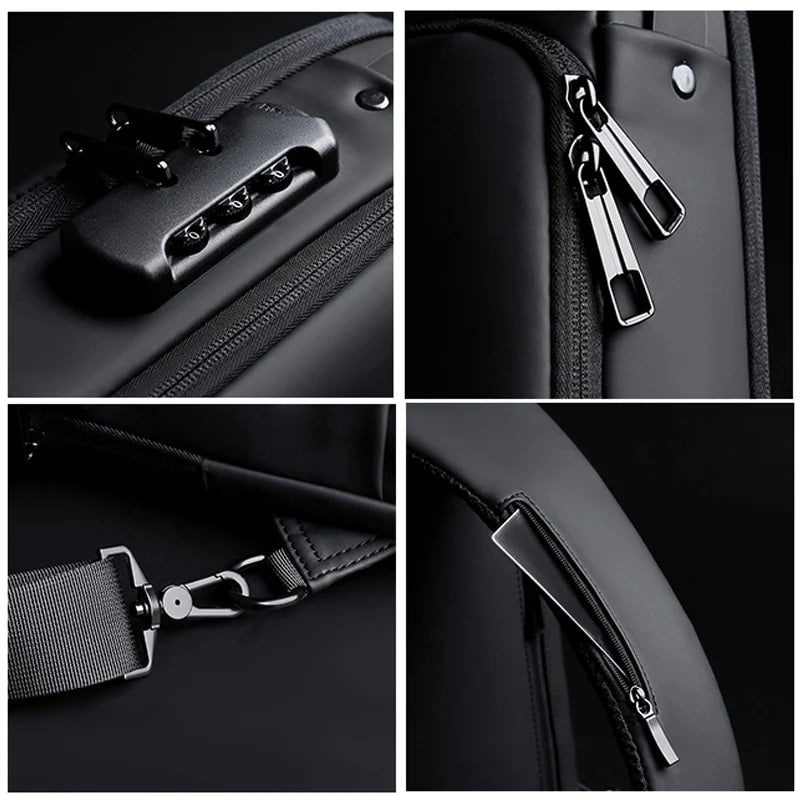 Crossbody Bag Anti-Theft USB Charging Fits 9.7-Inch Tablet