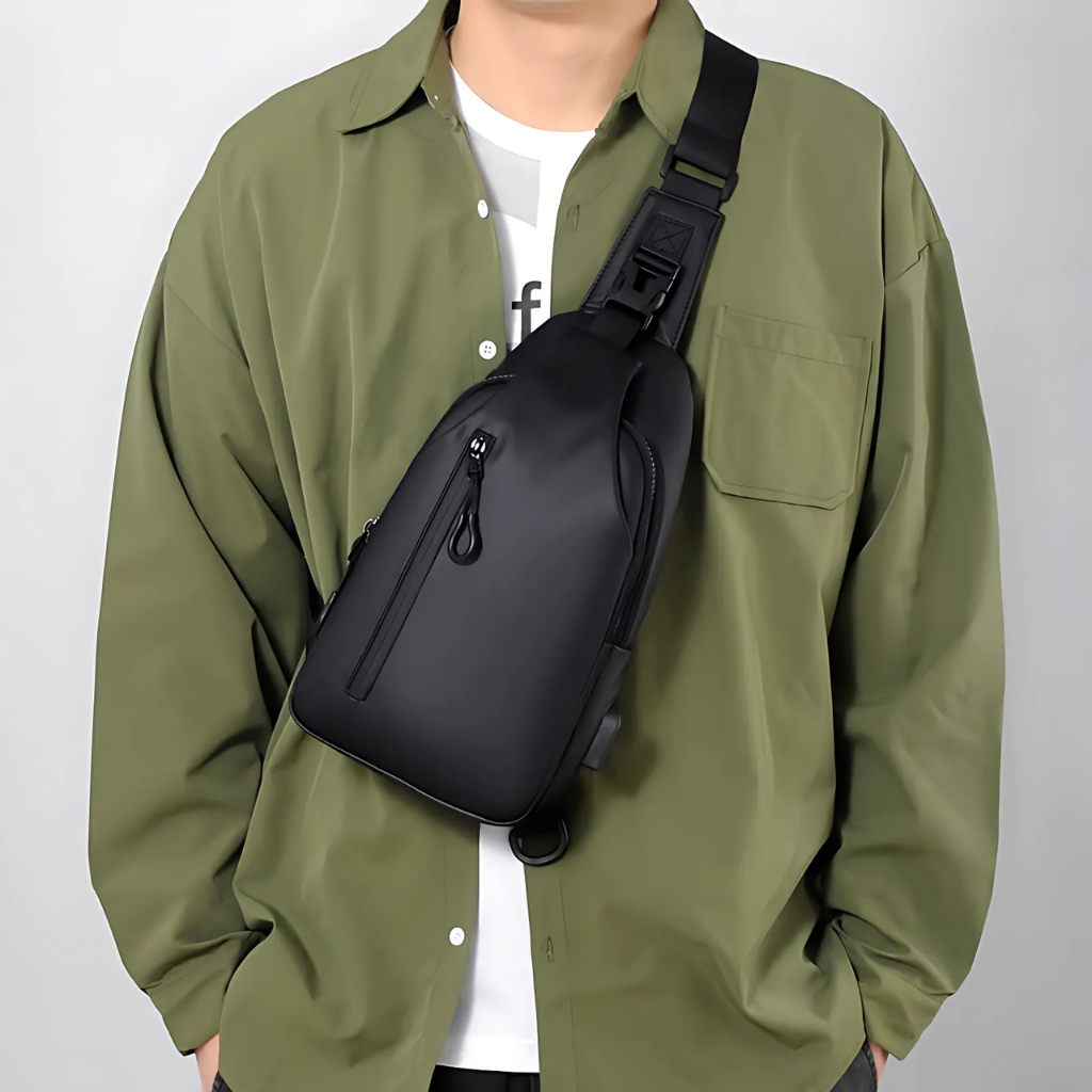 Crossbody Bag Anti-Theft Water-Repellent Reversible Strap