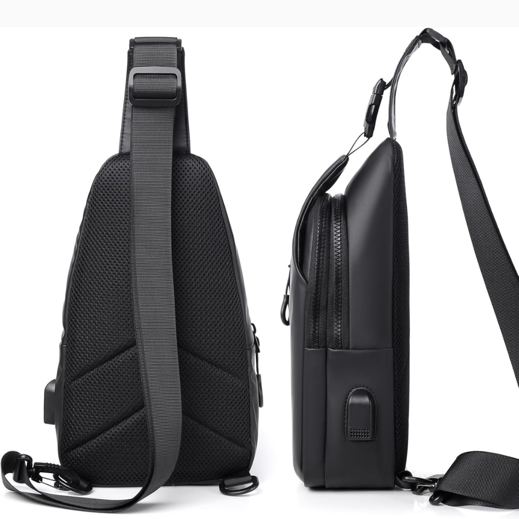 Crossbody Bag Anti-Theft Water-Repellent Reversible Strap