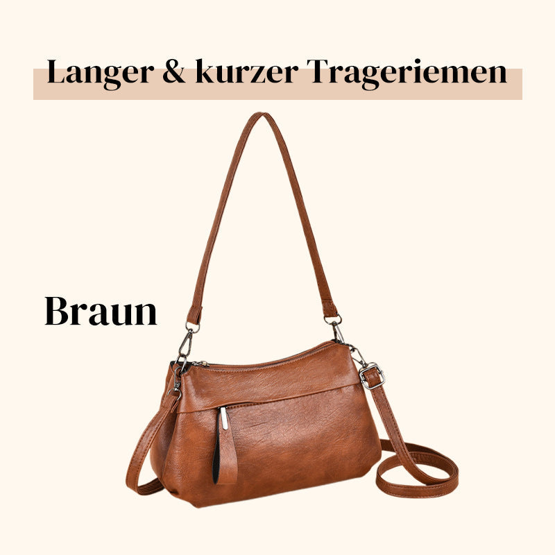 Crossbody Bag Convertible Long & Short Straps Faux Leather
