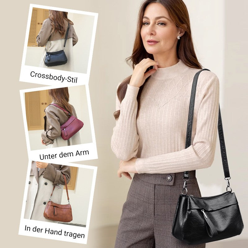Crossbody Bag Convertible Long & Short Straps Faux Leather