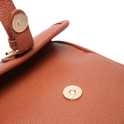 Crossbody Bag Faux Leather Ten Card Slots Adjustable Strap