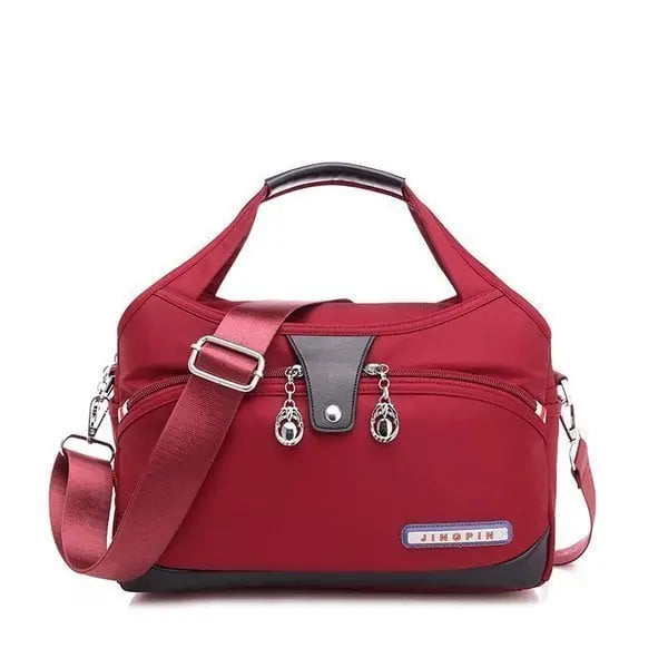 Crossbody Bag Five Zippered Compartments Hidden Anti-Theft Pocket & Water-Repellent