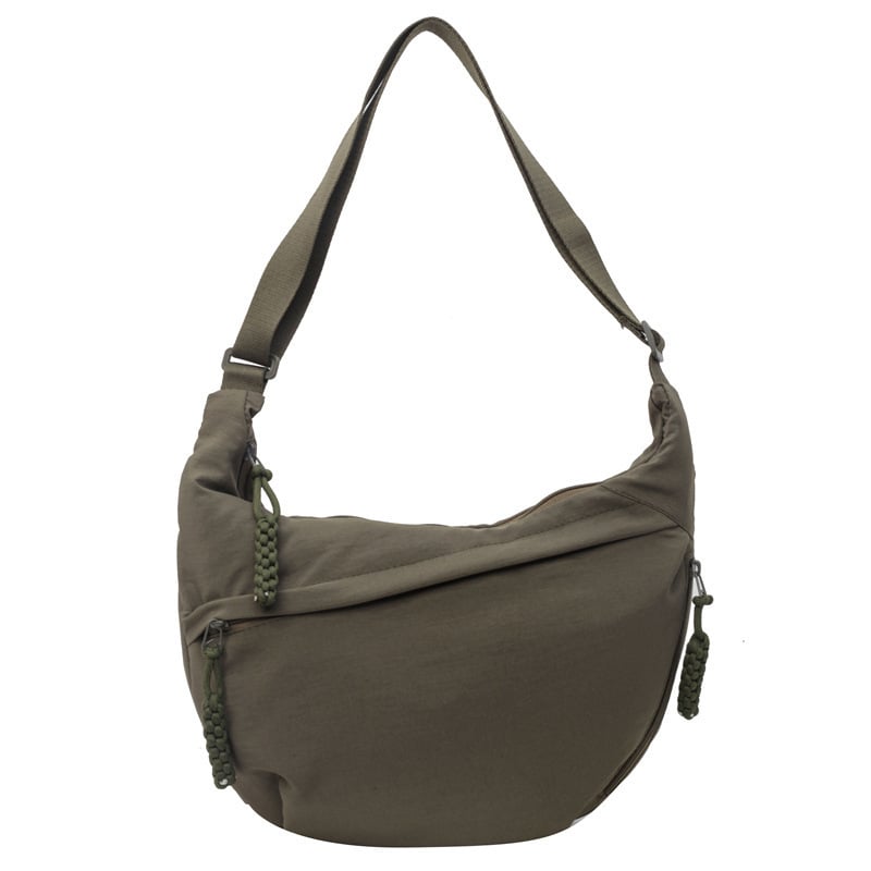 Crossbody Bag Lightweight Nylon Multiple Compartments & Adjustable Strap