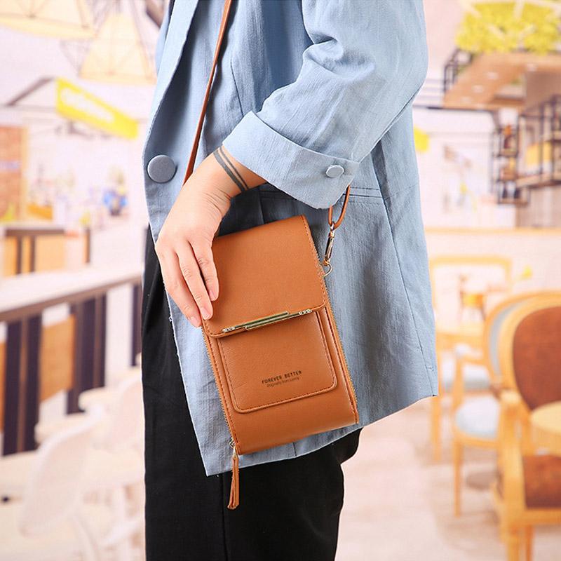 Crossbody Bag RFID-Blocking Waterproof PU Leather