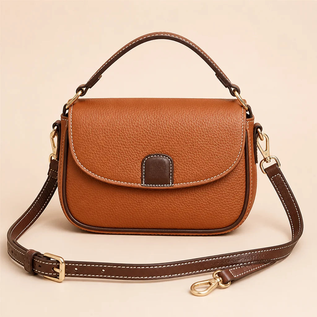 Crossbody Bag Soft Leather Magnetic Closure & Adjustable Strap