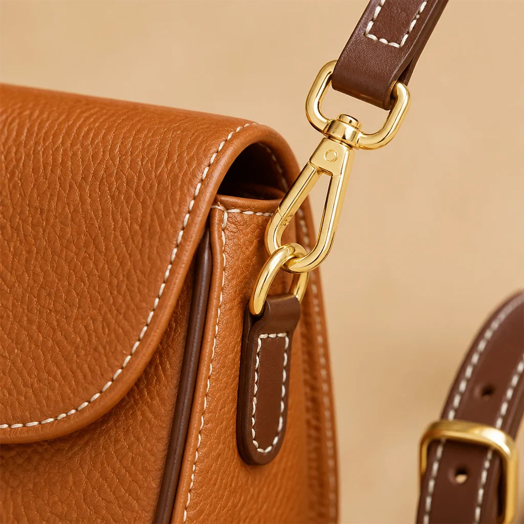 Crossbody Bag Soft Leather Magnetic Closure & Adjustable Strap