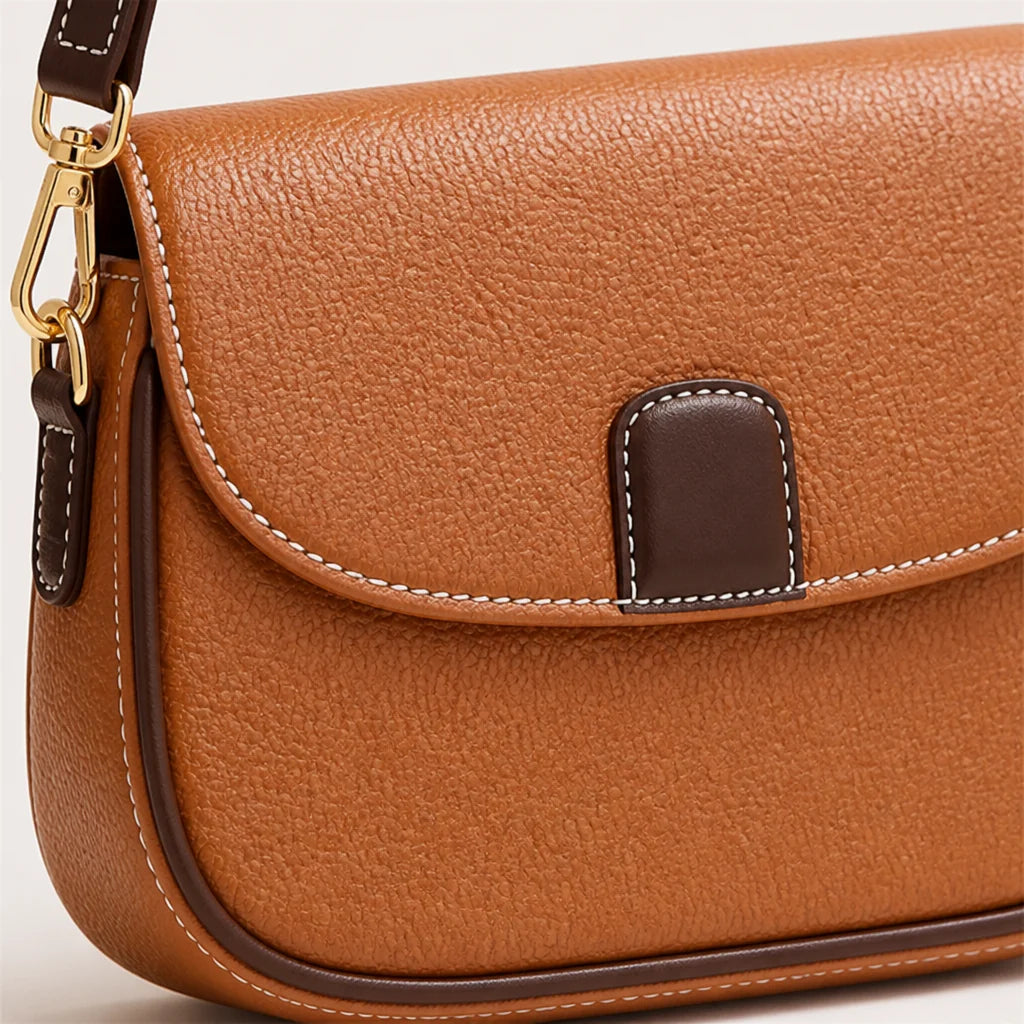 Crossbody Bag Soft Leather Magnetic Closure & Adjustable Strap