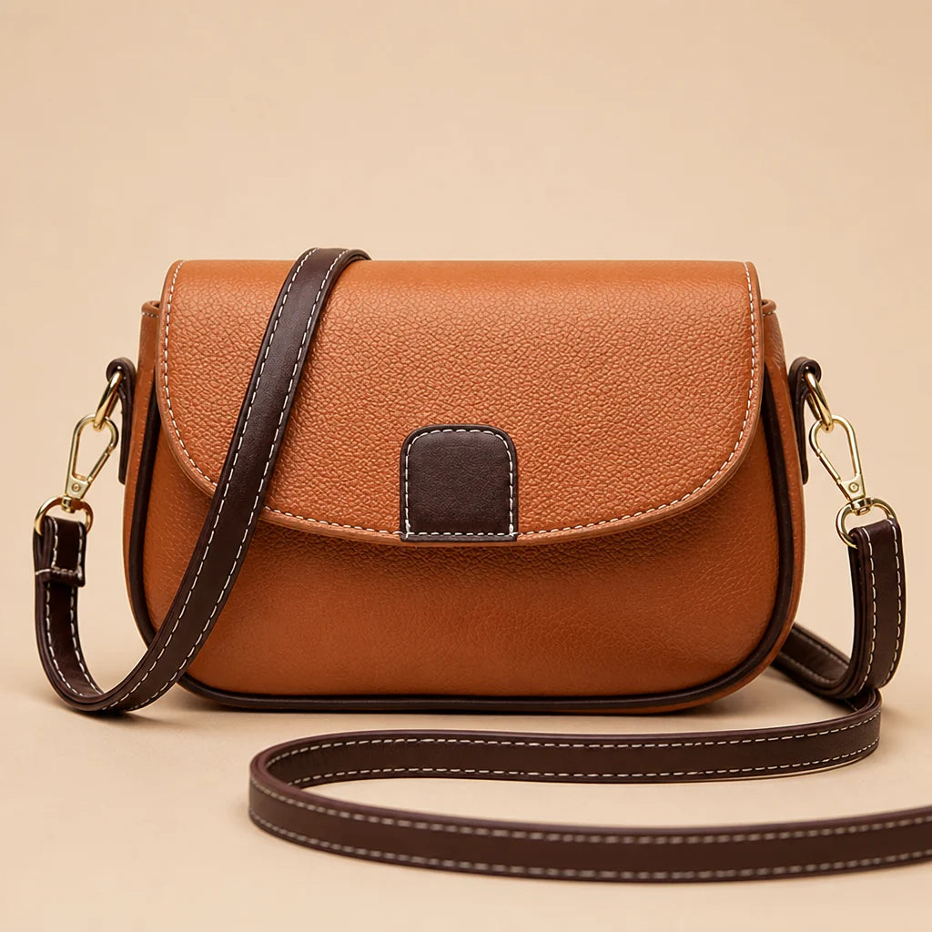 Crossbody Bag Soft Leather Magnetic Closure & Adjustable Strap