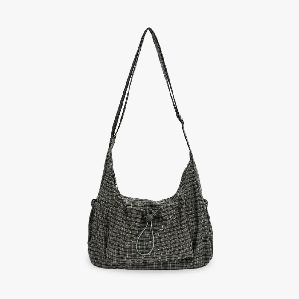 Crossbody Bag Waterproof Nylon Padded Laptop Compartment Zippered Pockets