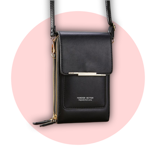 Crossbody Phone Bag Touchscreen Window & Multiple Compartments