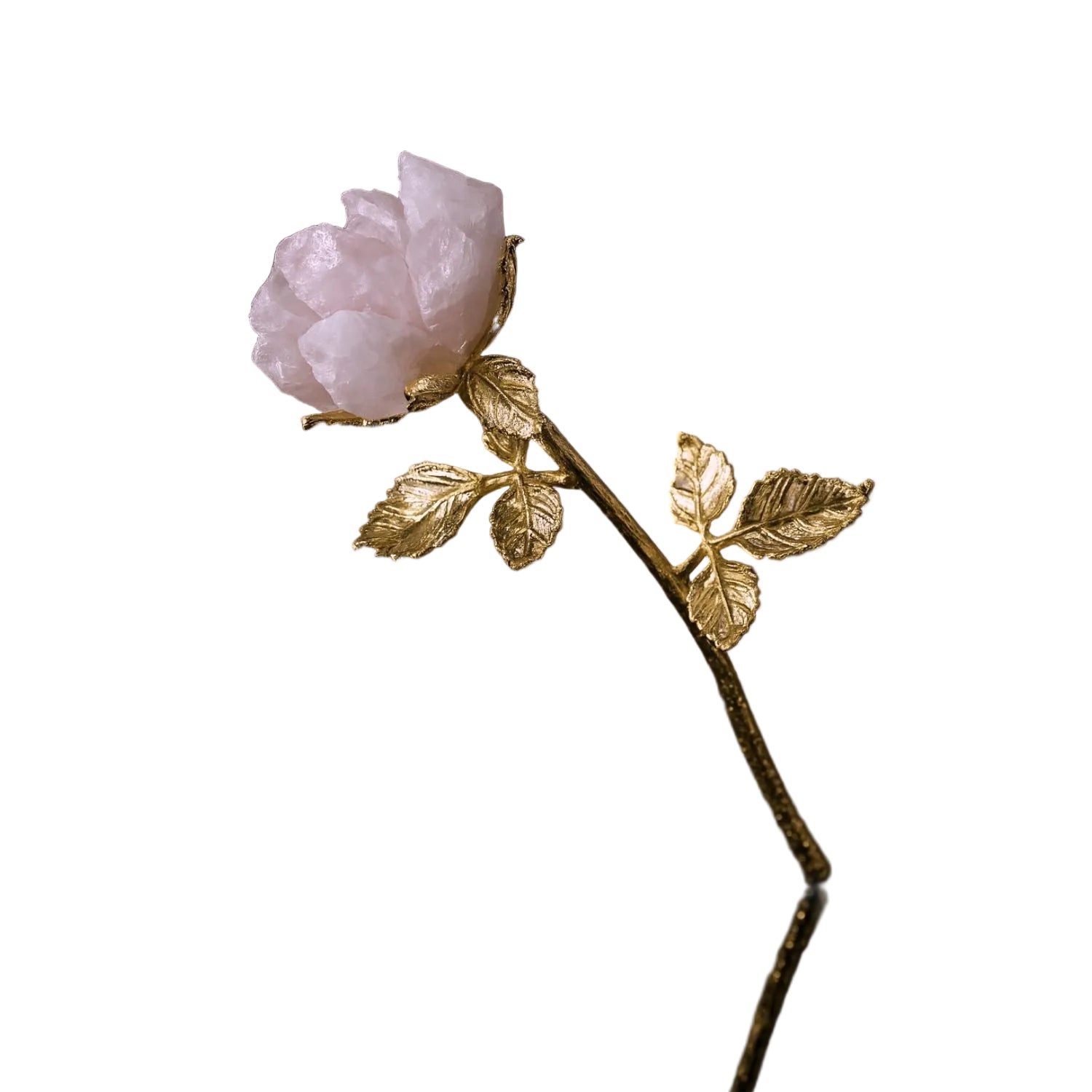 Crystal Rose Crystal Glass Desk Accent Natural Gemstone