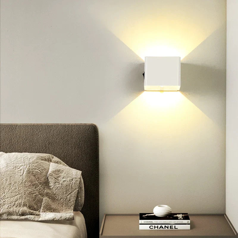 Cube Wall Light Battery Powered Motion Sensor USB Rechargeable