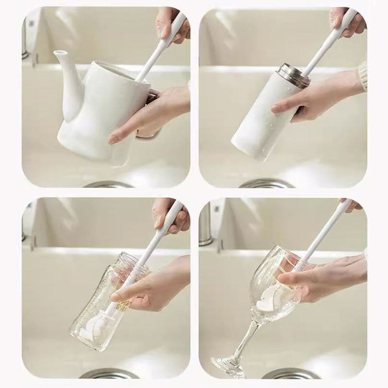 Cup & Mug Brush Long Handle Soft Silicone Bristles
