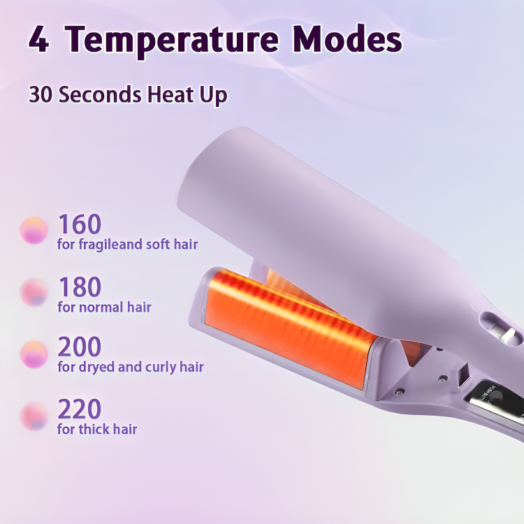 Curling Iron French Wave Negative Ion & Anti-Scald