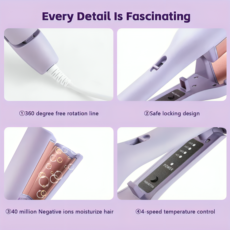 Curling Iron French Wave Negative Ion & Anti-Scald