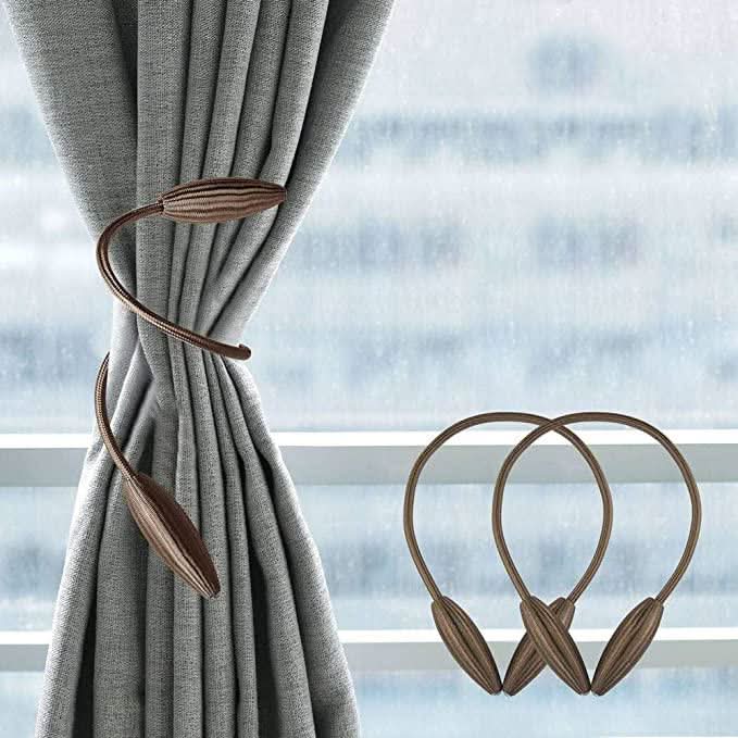 Curtain Holder Tool-Free Formable Aluminum Fabric-Friendly