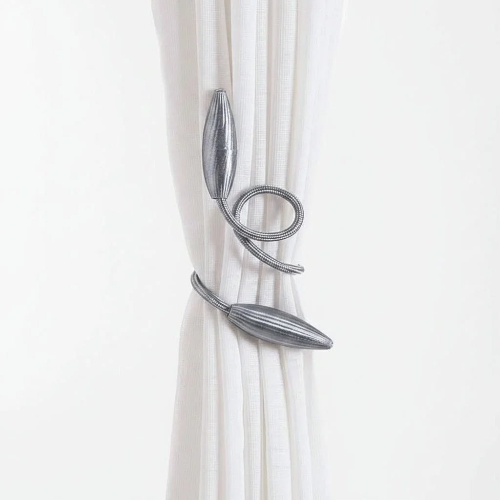 Curtain Holder Tool-Free Formable Aluminum Fabric-Friendly