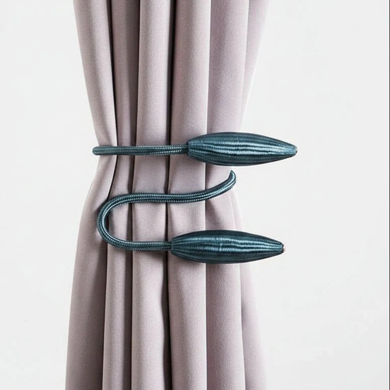 Curtain Holder Tool-Free Formable Aluminum Fabric-Friendly