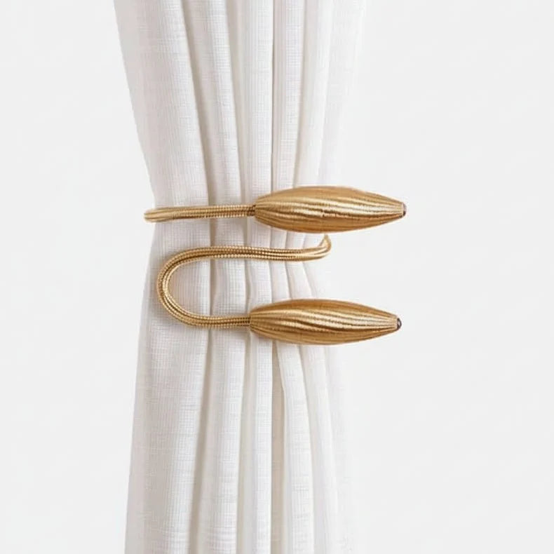 Curtain Holder Tool-Free Formable Aluminum Fabric-Friendly