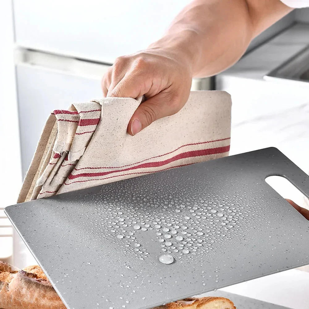 Cutting Board Set Double-Sided Marble Look Space-Saving Holder