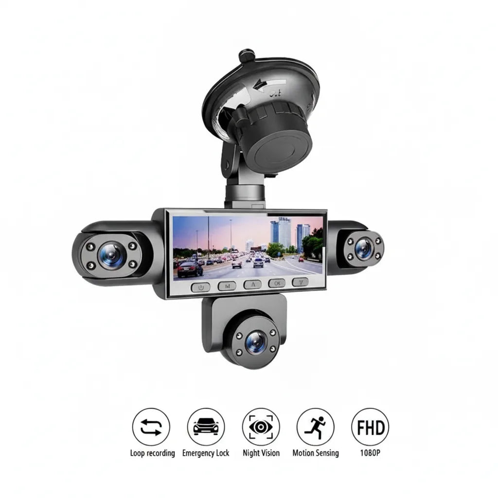 Dash Cam Multi-Camera 1080p Night Vision & Parking Mode