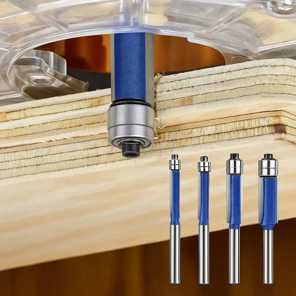 Deburring & Polishing Bit Set 1/4 Inch Double Bearing