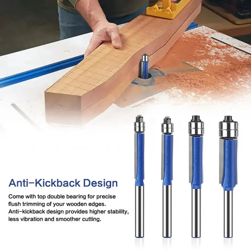 Deburring & Polishing Bit Set 1/4 Inch Double Bearing