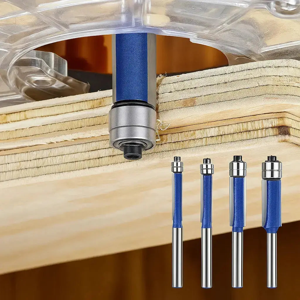 Deburring Tool Set Double-Bearing Tool Steel 1/4 Inch Shank
