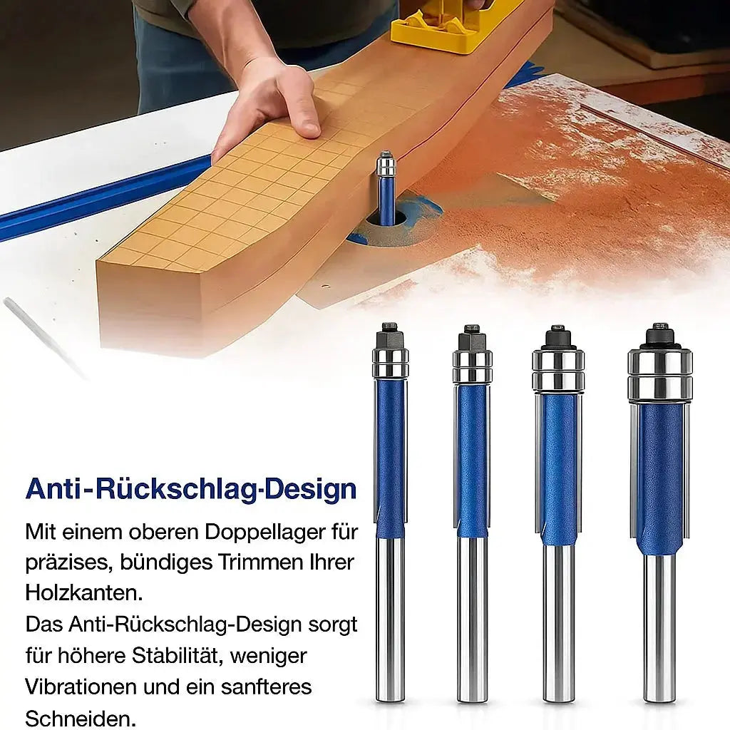 Deburring Tool Set Double-Bearing Tool Steel 1/4 Inch Shank