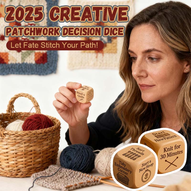 Decision Dice Laser-Engraved Wood Themed Prompts