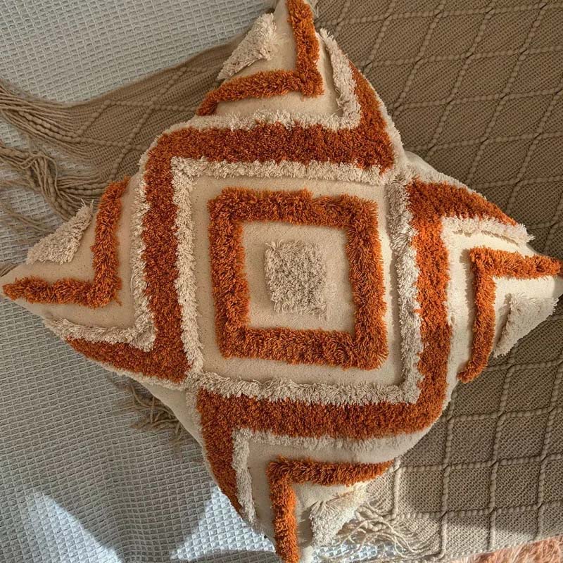 Decorative Cushion Handwoven & Tufted 45 x 45 Cm