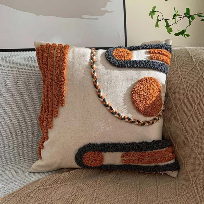 Decorative Cushion Handwoven & Tufted 45 x 45 Cm
