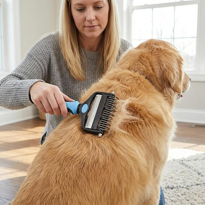 Dematting Brush Double-Sided Skin-Friendly Rounded Pins