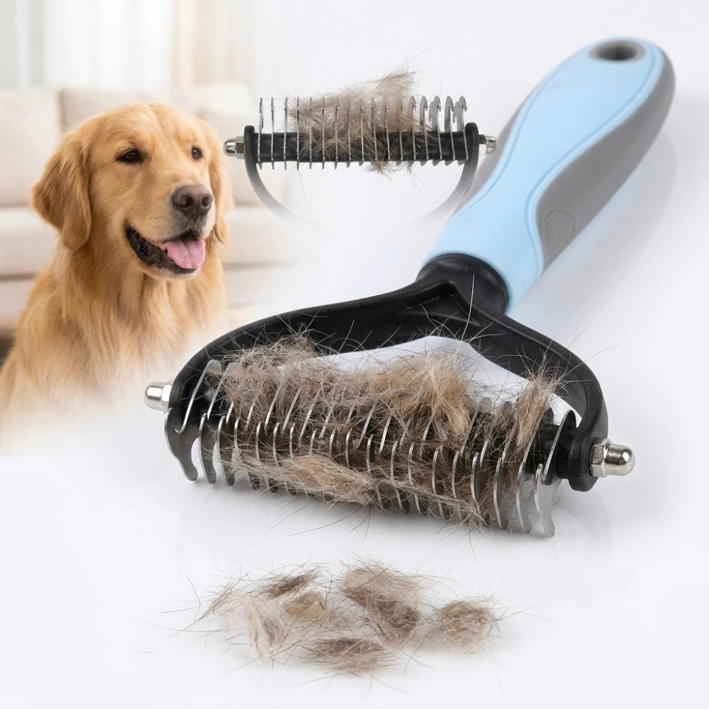 Dematting Brush Double-Sided Skin-Friendly Rounded Pins