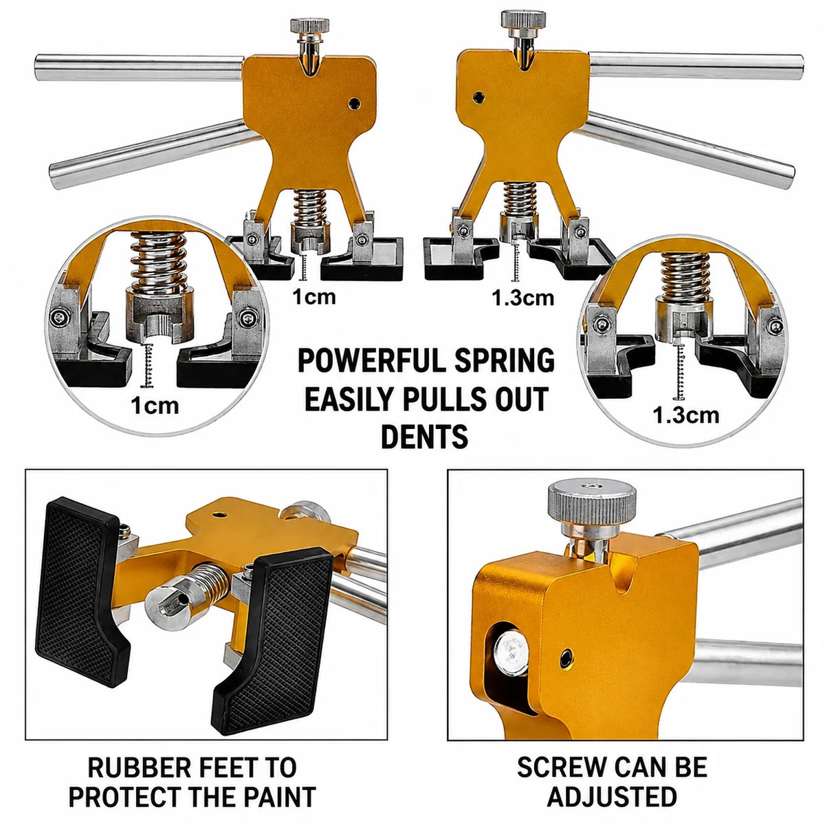 Dent Removal Tool Fine-Adjust Lever 18 Glue Tabs Paint-Safe