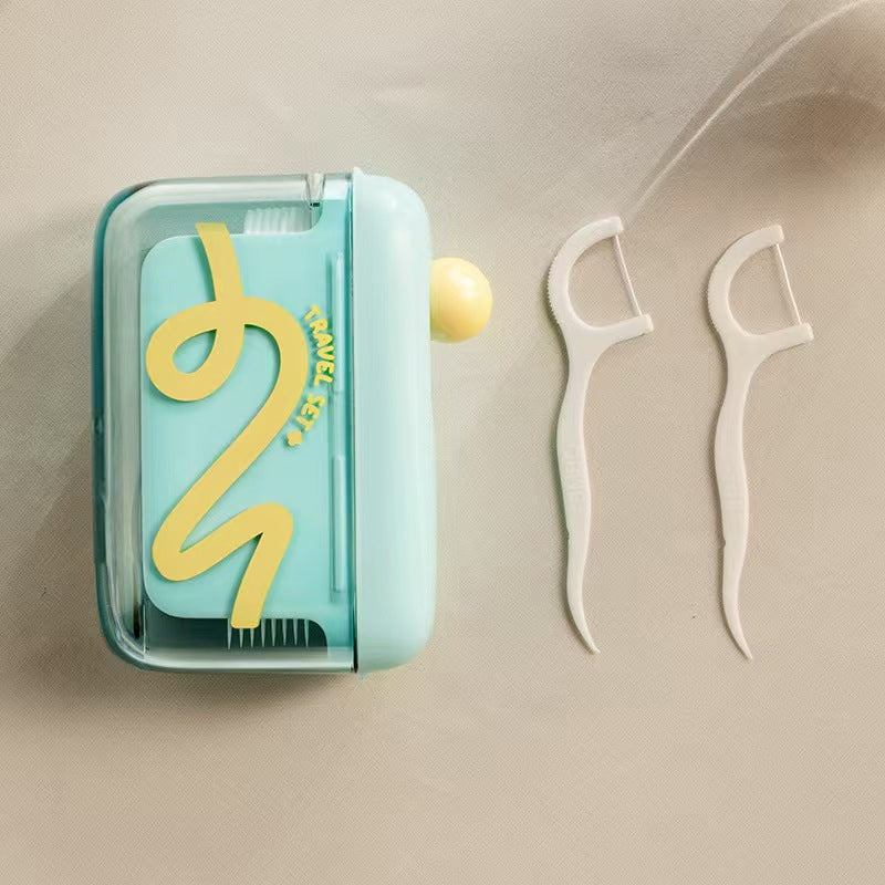 Dental Floss Dispenser One-Button Dispensing Refillable & Dustproof