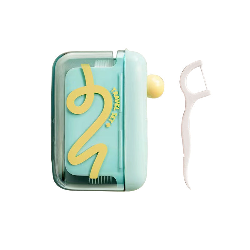 Dental Floss Dispenser One-Button Dispensing Refillable & Dustproof