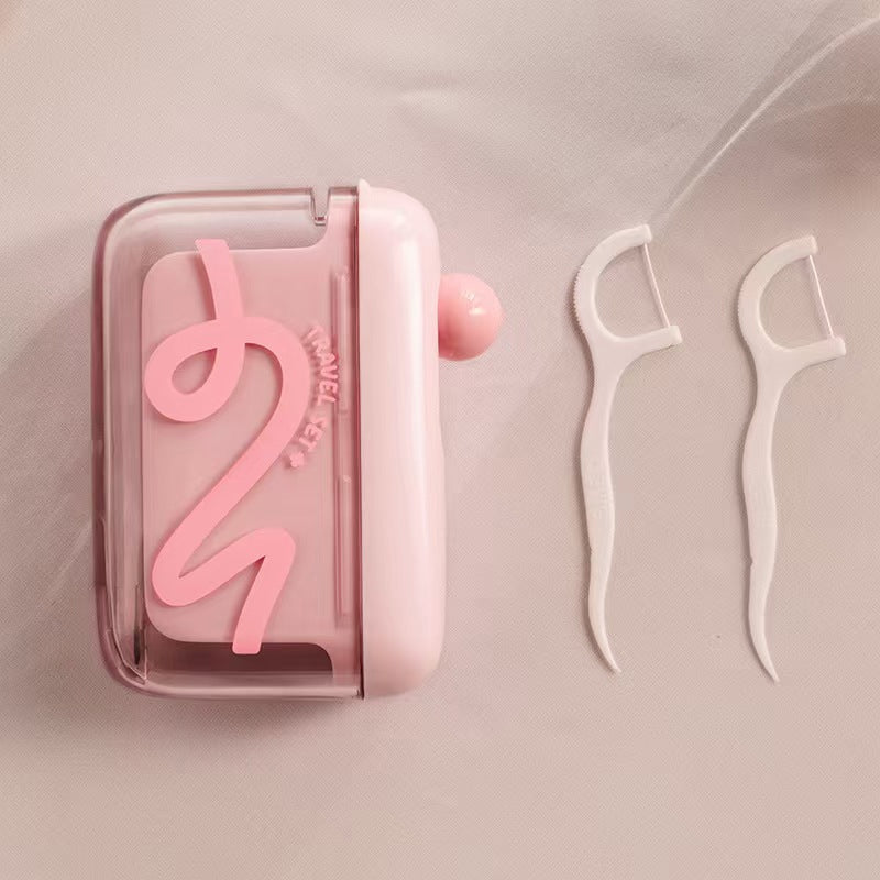 Dental Floss Dispenser One-Button Dispensing Refillable & Dustproof
