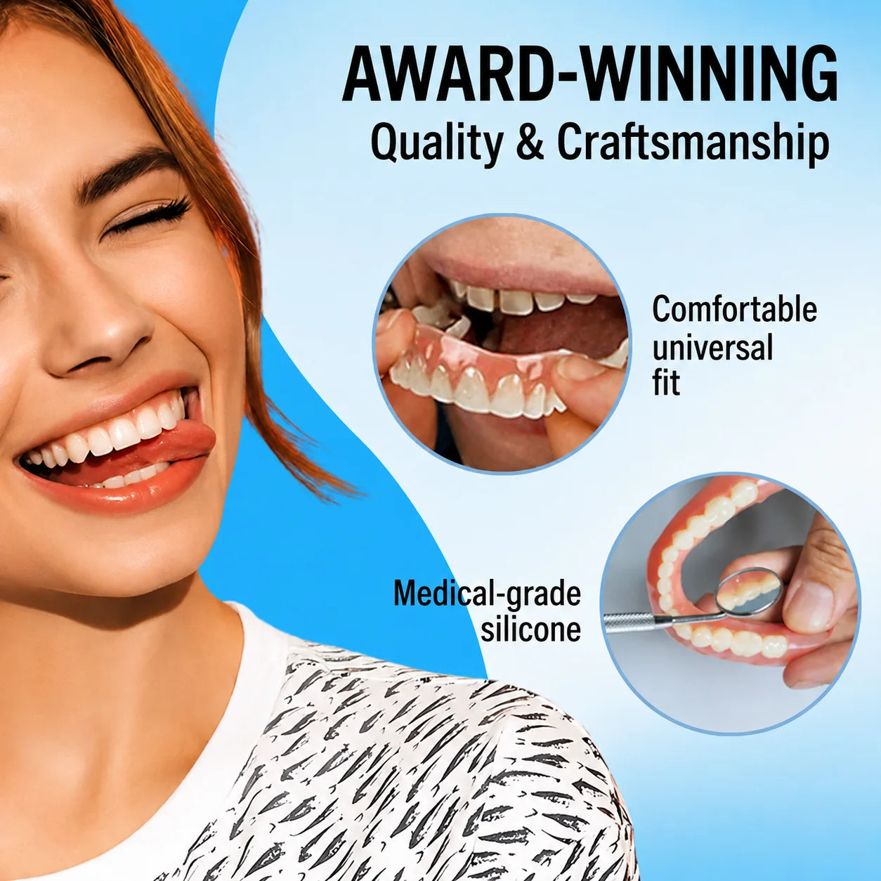 Denture Reliner Set Instant-Fit Medical-Grade Silicone