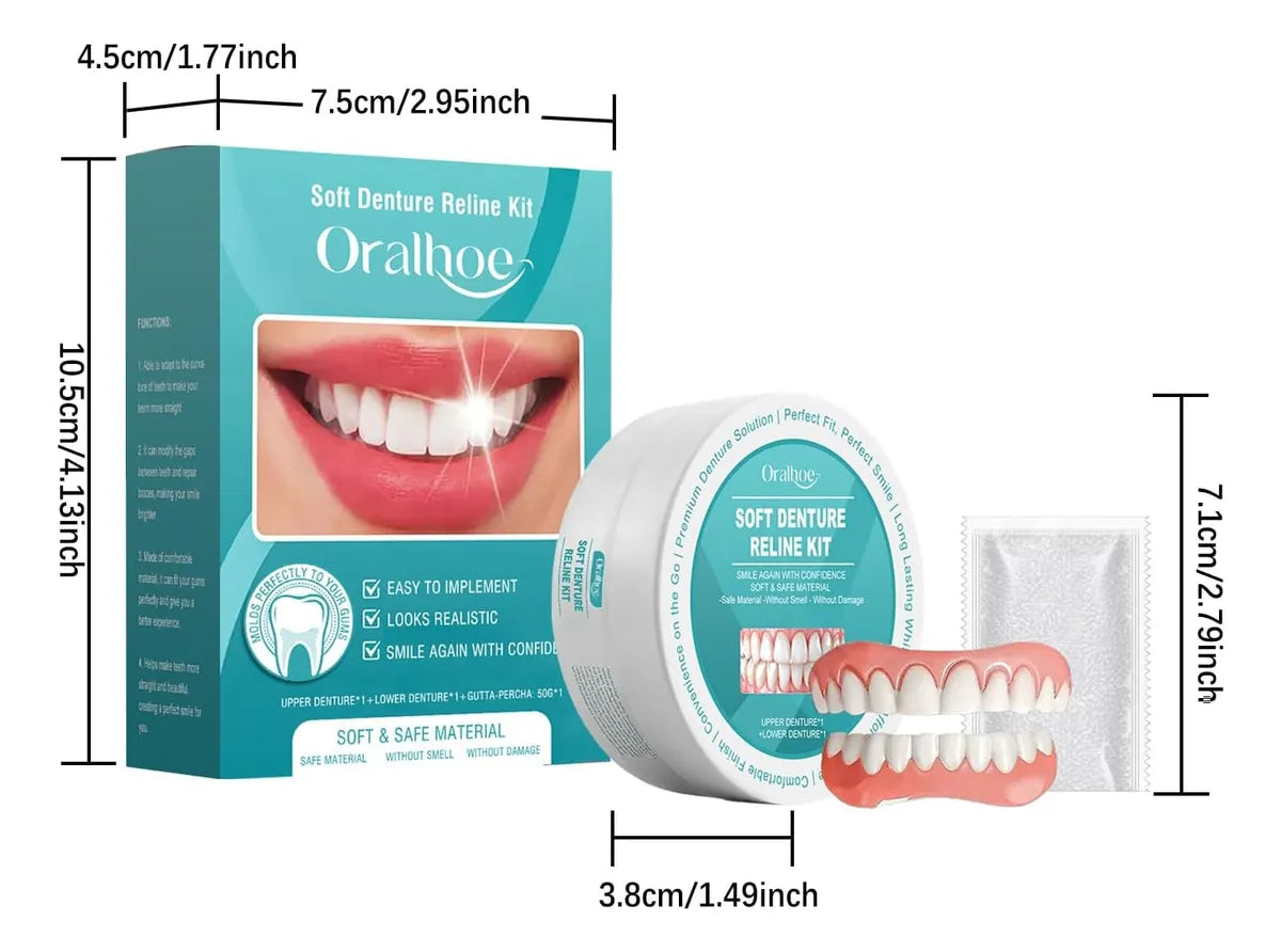 Denture Set Soft Silicone & Secure Fit