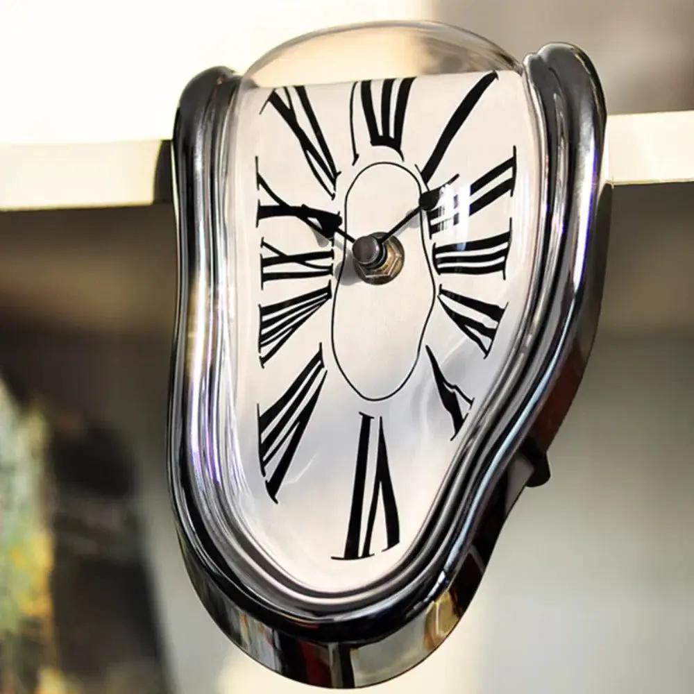 Desk Clock Surreal Melting Design Quartz Movement