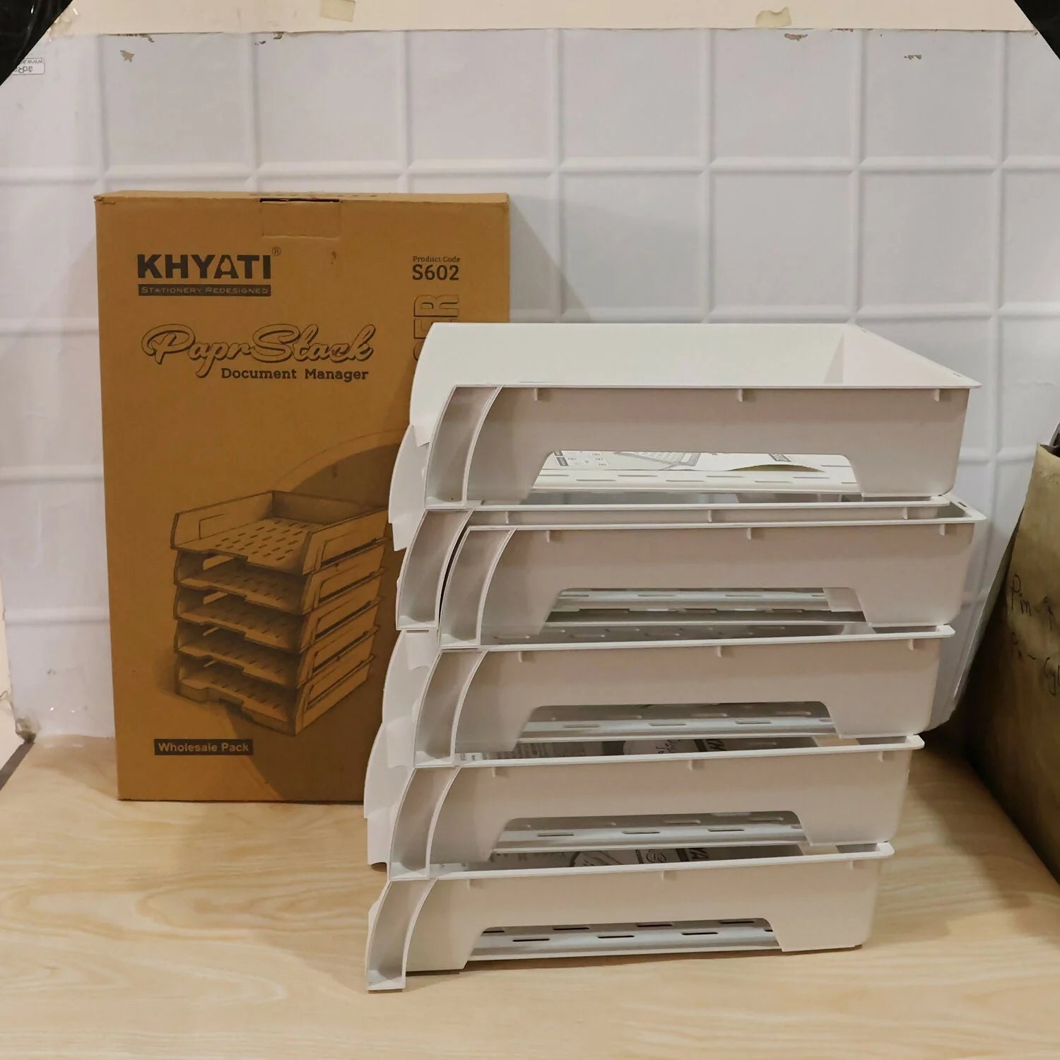 Desk Document Organizer 6-Tier A4 Compatible Open Design