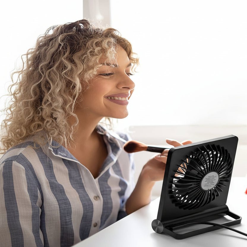 Desk Fan USB-Powered Adjustable Airflow Quiet & Compact