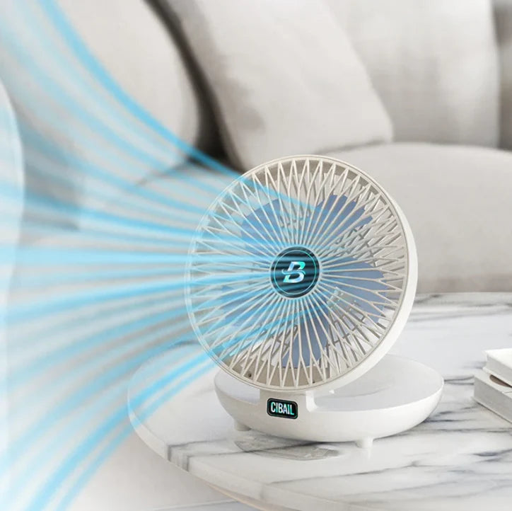 Desk Fan USB Rechargeable Compact & Quiet Wall-Mountable